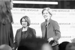  ?? JUSTIN SULLIVAN/GETTY ?? There are reasons why it has taken so long for a woman to break the White House glass ceiling, though as Bernie Sanders noted in Tuesday night’s Democratic debate, “Hillary Clinton won the popular vote by 3 million votes.” This year, Sens. Amy Klobuchar and Elizabeth Warren are formidable candidates.