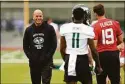  ?? Seth Wenig / Associated Press ?? Jets coach Robert Saleh smiles during a May 24 practice in Florham Park, N.J.