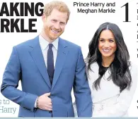  ??  ?? Prince Harry and Meghan Markle