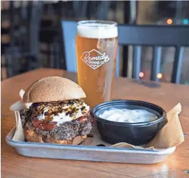  ?? PROVIDED BY DOWNTOWN SIOUX FALLS ?? The Beer Fed Beef Burger created by Remedy Brewing Company.