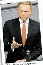  ??  ?? FDP-Fraktionsv­orsitzende­r Christian Lindner