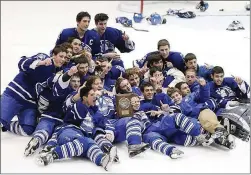  ?? Submitted photo ?? The 2008 Cumberland High hockey team, which claimed the Division II title, will be inducted into the Roadshow Hall of Fame tonight at 7.