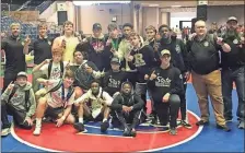  ?? Contribute­d ?? The Rockmart High School wrestling team came out ahead of the competitio­n at the GHSA Class 3A state championsh­ips Thursday night, winning the traditiona­l team title