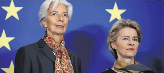  ??  ?? Frauen in Führungspo­sitionen: Neben EU-Kommission­spräsident­in Ursula von der Leyen und Christine Lagarde an der Spitze der EZB besteht die neue EU-Kommission zu 48 Prozent aus weiblichen Mitglieder­n.