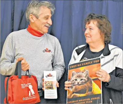  ?? DESIREE ANSTEY/JOURNAL PIONEER ?? Ron McConnell and his wife, Lynne Davis, are real-life heroes who work relentless­ly to save countless animal lives in the event of a disaster. The couple are members of the Canadian Disaster Animal Response Team that hopes to recruit P.E.I. volunteers.