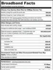  ?? FCC ?? New consumer broadband labels resemble nutrition labels. The FCC’s examples included monthly charges and costs for exceeding limits.