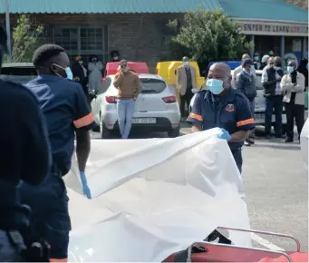  ?? Agency (ANA) | AYANDA NDAMANE African News ?? THULANI Manqoyi, 53, was shot dead in the parking area of the school while sitting in his vehicle.