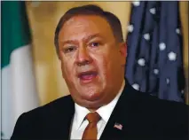  ?? ALEX BRANDON — THE ASSOCIATED PRESS ?? Ex-Secretary of State Mike Pompeo denied commiting ethics violations contained in a report by the State Department’s internal watchdog.