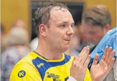  ?? FOTO: PISA ?? Matthias Stocker beendet mit der Partie gegen den ThSV Eisenach seine aktive Handball- Karriere.