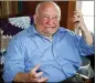  ?? DAMIAN DOVARGANES — THE ASSOCIATED PRESS FILE ?? Actor Ed Asner jokes as he grimaces May 6, 2009 at his home in Valley Village in Los Angeles.