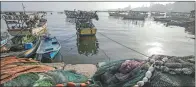  ?? (EPA-EFE) ?? Boats of Palestinia­n fishermen sail in Gaza port in Gaza City, recently.