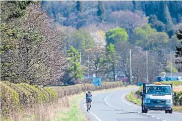  ??  ?? ACTIVE TRAVEL: The new cycle path will boost safety on the A912 and Baiglie Straight.