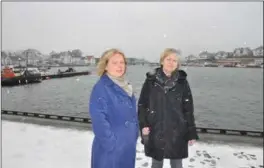  ??  ?? Gunhild Pedersen (t.v), leder av Farsund byforening, og Berit Wathne Pedersen fra Farøy vel, ønsker seg ny byplan.