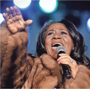  ??  ?? Aretha Franklin, the “Queen of Soul,” performs at the 2014 Wisconsin State Fair.