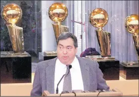  ?? FRANK POLICH/ASSOCIATED PRESS ?? Jerry Krause said that his infamous quote of “Players and coaches don’t win championsh­ips, organizati­ons do” was misinterpe­reted.