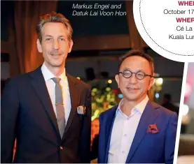  ??  ?? Markus Engel and Datuk Lai Voon Hon