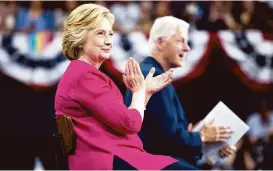 ?? Associated Press fille ?? Hillary Clinton joined the Clinton Foundation when she left the State Department and stepped down in 2015 before beginning her presidenti­al campaign.