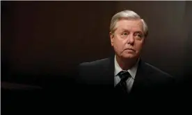  ?? Photograph: REX/Shuttersto­ck ?? Lindsey Graham, chairman of the Senate judiciary committee, listens during a hearing on Capitol Hill.