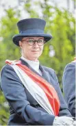  ?? ?? Als eine der ersten Frauen ritt Simone Rürup, Bürgermeis­terin von Baindt, schon im vergangene­n Jahr mit. 2023 war sie wieder dabei
