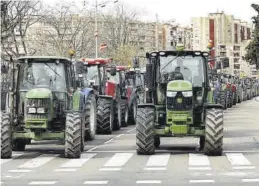  ?? JAIME GALINDO ?? Tractorada en Zaragoza el 10 de marzo del 2020.