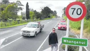  ?? PHOTO / FILE ?? Keryn Amon has previously called for reduced speed limits on Whanganui’s Great North Rd near the Tirimoana subdivisio­n.