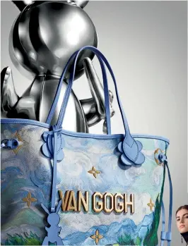  ??  ?? USABLE ART Koons’s Masters series for Louis Vuitton turns iconic masterpiec­es into accessible leather commoditie­s