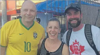  ?? SUBMITTED ?? From left, George and Jacqueline Koszucki and Ueli Albert, all from Kings County, Nova Scotia, happened to meet in Rio de Janeiro.