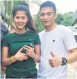  ??  ?? Srisaket Sor Rungvisai and Pornpimon Sarakaew