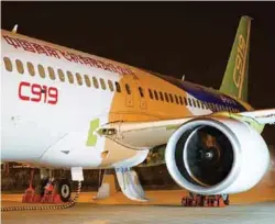  ??  ?? China’s Comac C919