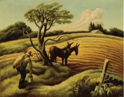  ??  ?? Thomas Hart Benton (1889-1975), Noon, 1939. Tempera and oil on board, 22 x 28 in. Estimate: $700/1,000,000 SOLD: $1,040,000