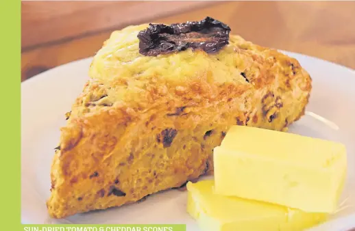  ??  ?? SUN-DRIED TOMATO &amp; CHEDDAR SCONES