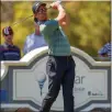  ?? Associated Press photo ?? Paul Casey tees off on the second hole during the final round of the Valspar Championsh­ip golf tournament Sunday in Palm Harbor, Fla.