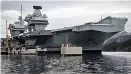  ??  ?? Voyage...HMS Queen Elizabeth