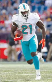  ?? WINSLOW TOWNSON/AP ?? Dolphins running back Frank Gore is fourth on the NFL’s all-time list with 14,228 rushing yards. He has 202 yards on 47 carries this year.