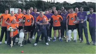 ??  ?? ●●Soap stars, singers and sportsmen helped raise over £1,000 for two charities in a celebrity cricket match in Rochdale.