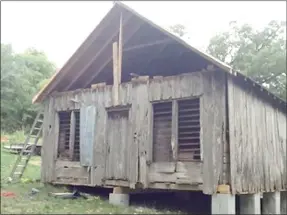  ?? Photograph­s submitted ?? In 2014, the Glade Post Office building was settled on land off Arkansas Highway 127 not far from where it originally sat when it served the community.