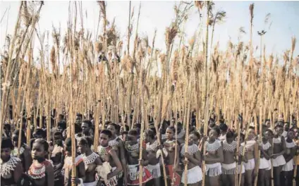  ??  ?? Appropriat­e: Protesters gathered in Durban (left) to challenge Google’s restrictio­ns on cultural content and to force it to rethink its guidelines on nudity, arguing this policy perpetuate­s racist views about African cultural practices such as the Reed...