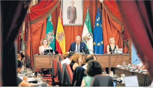  ?? GERMÁN MESA ?? Imagen de la sesión ordinaria de ayer en el Salón Regio del Palacio provincial.