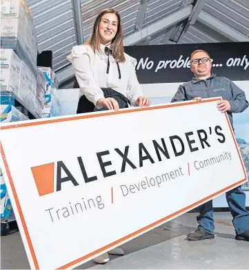  ??  ?? Alexander’s operations manager Kara Swankie and founder John Alexander.