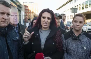  ??  ?? Jayda Fransen, the former deputy leader of Britain First, is standing for election in Glasgow Southside