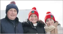  ?? (Pic: John Ahern) ?? Secretary of Kilworth & Araglin Point-to-Points, Liam O’Doherty from Ballygibli­n, seen here with his daughters, Maura and Sinead, at last Saturday’s races in Ballyarthu­r, Fermoy.