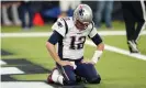  ?? Photograph: David J Phillip/AP ?? It was a rough night for Tom Brady in Houston.