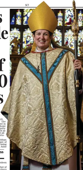  ??  ?? Allegation­s: The Right Rev Anne Dyer became bishop in 2018