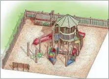  ?? PHOTO PROVIDED. ?? A possible design for the tiny tots area of the Playground on the Common.