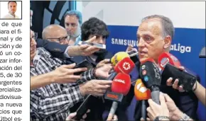  ??  ?? LA PATRONAL OPINÓ. Javier Tebas, presidente de LaLiga desde 2013.