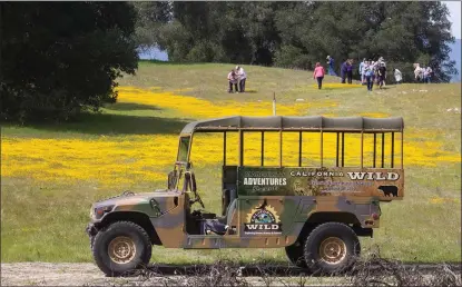  ?? ANCIENT PEAKS WINERY ?? Santa Margarita's Ancient Peaks Winery will be launching wildlife and wildflower tours of its property, followed by wine tastings in the winery's tasting room. For the more adventurou­s, there's also a zip line (and sip) tour.