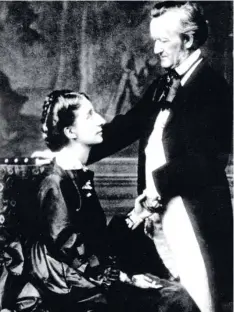  ?? Foto: Archiv ?? Aufschauen­de Cosima und gnädiger Richard Wagner, 1872.