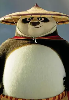  ?? UNIVERSAL PICTURES/DPA ?? Po, gesprochen von Hape Kerkeling, in einer Szene aus „Kung Fu Panda 4“. Der Film läuft in den Kinos.