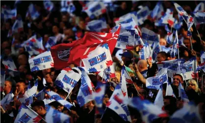  ?? Photograph: Clive Mason/Getty Images ?? England fans at the Euro 2020 qualifier against Bulgaria at Wembley in September 2019. The stadium is due to host fans but not be full this summer.