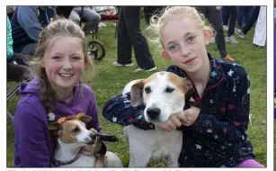  ??  ?? Elizabeth Walsh with ‘Molly’ and Teri Heffernan with ‘Bow’.